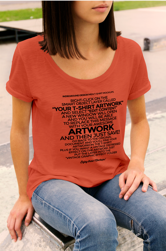 Women T-Shirt Mockup PSD Free Download (3)