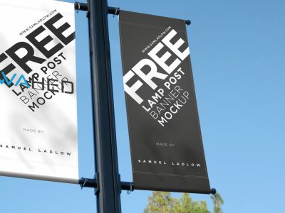 Best 10 Free Download Wall Banner Mockup PSD (6)