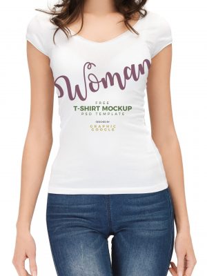 Women T-Shirt Mockup PSD Free Download (6)